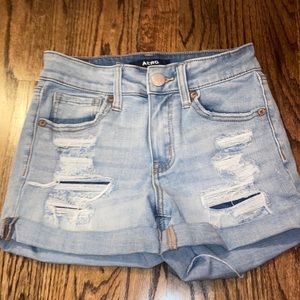 Jean shorts(high rise midi)
